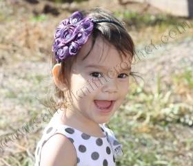 Girls Purple Headband for Toddler Girls Purple Embellishments Purple hairbands
