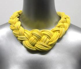 Collar Necklace Tribal Boho Jewelry Braided Choker Chic Necklaces Fabric Neckpiece Yellow Africa Knotted Spring Fashion Jewelry