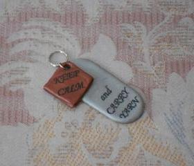 Keep Calm and Carry Yarn Key Fob
