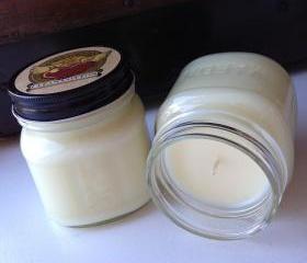 Clean Cotton Soy Blend Mason Jar Candle 8 Ounce
