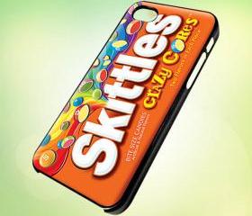 Custom Skittles Candy Wrapper design for iPhone 5 Black Plastic Case - leave message for White Case / iPhone 4 or iPhone 4S Case
