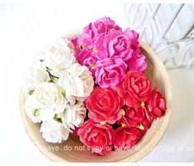 Millinery flowers heartshape Buds paper flower mixed color / pack 