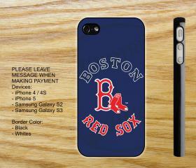 Boston RED SOX Custom iPhone 4 case iPhone 5 case Samsung Galaxy S2 case Samsung S3 case