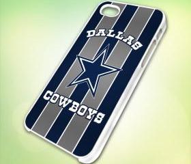 Nfl teams Dallas Cowboys Logo design for iPhone 5 White Plastic Case - leave message for Black Case / iPhone 4 or iPhone 4S Case