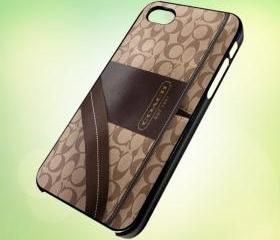 coach handbag top design for iPhone 5 Black Plastic Case - leave message for White Case / iPhone 4 or iPhone 4S Case