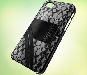coach handbag Black design for iPhone 5 Black Plastic Case - leave message for White Case / iPhone 4 or iPhone 4S Case