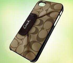 coach handbag design for iPhone 5 Black Plastic Case - leave message for White Case / iPhone 4 or iPhone 4S Case