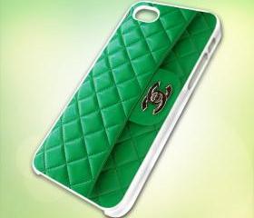 chanel handbag design for iPhone 5 White Plastic Case - leave message for Black Case / iPhone 4 or iPhone 4S Case
