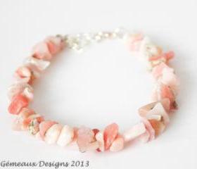 Pink Opal chip bracelelt