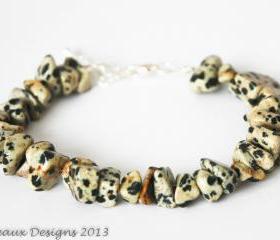 Dalmation Jasper chip bracelet