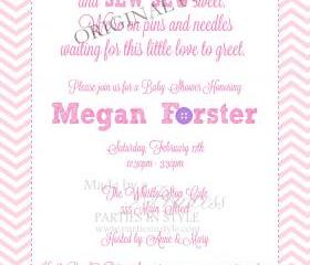 Baby Shower Invitation - Cute as a Button in Pink & Purple - Printable DIY