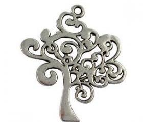 Lot of 10 Pcs Tibetan Silver Tree of Lift Charms