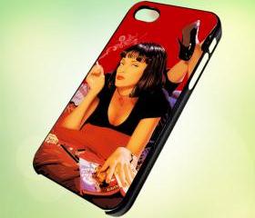 HP031 Pulp Fiction design for iPhone 5 Black Plastic Case - leave message for White Case / iPhone 4 or iPhone 4S Case