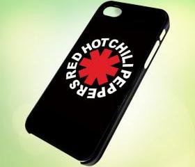 HP033 red hot chili peppers logo design for iPhone 5 Black Plastic Case - leave message for White Case / iPhone 4 or iPhone 4S Case