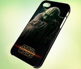 HP034 star wars master yoda characters design for iPhone 5 Black Plastic Case - leave message for White Case / iPhone 4 or iPhone 4S Case