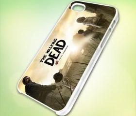 HP039 the walking dead a telltale games series design for iPhone 5 White Plastic Case - leave message for Black Case / iPhone 4 or iPhone 4S Case
