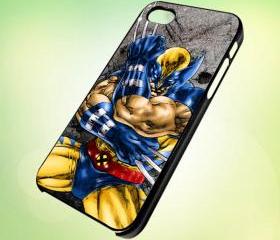 HP040 wolverine marvel comic design for iPhone 5 Black Plastic Case - leave message for White Case / iPhone 4 or iPhone 4S Case