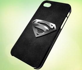 HP115 SuperMan Logo Still design for iPhone 5 Black Plastic Case - leave message for White Case / iPhone 4 or iPhone 4S Case