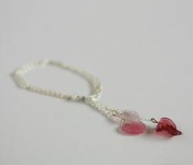 Pink Falling leaves bracelet