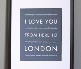London art print, 8x10
