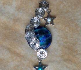 Blue Moon & Stars Necklace