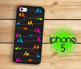 IPhone 5 Case - Rainbow Birds on a Wire