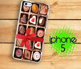 IPhone 5 Case - Chocolate Box, candy Hearts and bow