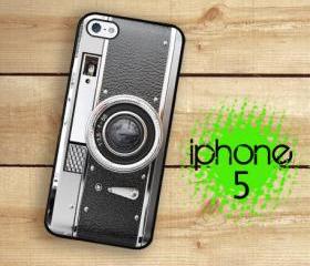 IPhone 5 Case - Black and Silver Camera Vintage Style 