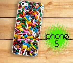 IPhone 5 Case - Rainbow Candy Sprinkles Ice cream Sprinkles case