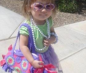 Girls Pink Purse Mini Bag for Girls - Pink and Purple Candy Roll bag
