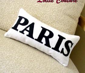 Personalized Pillows, LOVE, PARIS, Mrs, Kisses, Home decor, bedroom decor - 6' x 11'