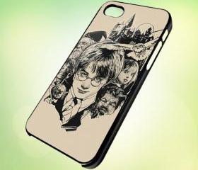 HP201 harry potter sketch design for iPhone 5 Black Plastic Case - leave message for White Case / iPhone 4 or iPhone 4S Case