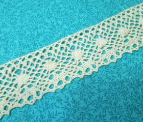 1 yard of 2 inch ivory cluny lace trim for bridal, baby, wedding, costume, holiday by MarlenesAttic - Item TJ