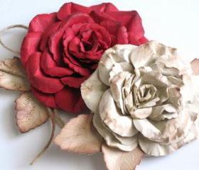 Shabby Chic Paper Rose Set