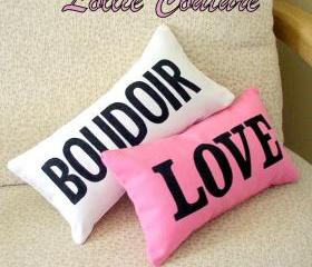 Personalized Pillows, LOVE, PARIS, BOUDOIR, NAME, DATE, MRS - 6' x 11'