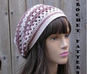 Crochet Pattern - Slouchy Spring Hat, Crochet Pattern PDF, Pattern No. 43