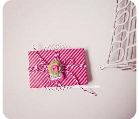 6 tiny red poppy envelope / pack 