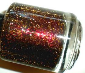 Nail Polish - CRANBERRY SPLASH - Red - Burgundy - Gold - Glitter Nail Polish - 0.5 oz Full Sized Bottle