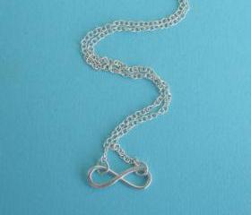 Sterling Silver Infinity Necklace, Celebrity Style. As seen on Reese Witherspoon