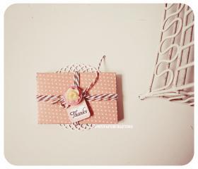 6 tiny Melon Berry Peach envelope / pack 