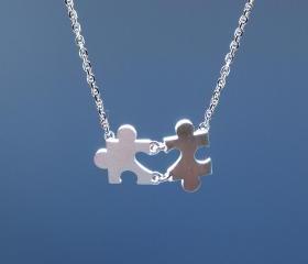  The Heart in the Puzzle Necklace in silver
