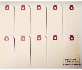 10 Large Shipping Tags - 2 3/8' x 4 3/4' - Manila Tag 