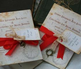Wedding in Wonderland Wedding Invitations - Alice in Wonderland theme-100 invitations
