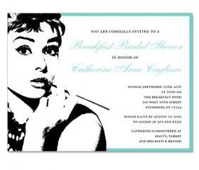 Breakfast at Tiffany Theme Custom Invitations
