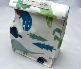Oilcloth Lunch Bag - Dino 