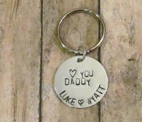 Dad Key Chain heart you Daddy - Personalized 