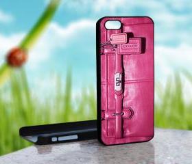 Coach Wallet Carryall Pink Design on Hard Case for iPhone 5