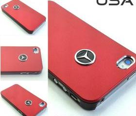 USA Mercedes iPhone 5 Case Mercedes Benz Emblem Sport Car logo Aluminium matte Metal cover - red