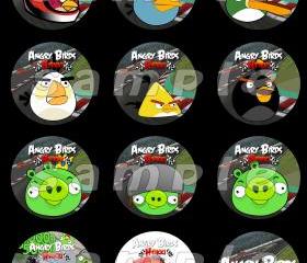 Angry Birds Heikki Set of 12 2-Inch Round Personalized Stickers or Seals