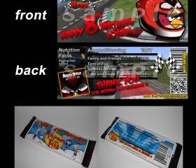 Angry Birds Heikki Set of 12 Personalized Candy Bar Wrappers - Great Party Favors
